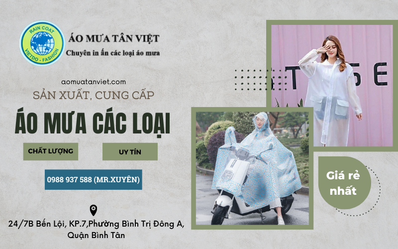 Áo Mưa Tân Việt – nhà sản xuất và cung cấp áo mưa chất lượng